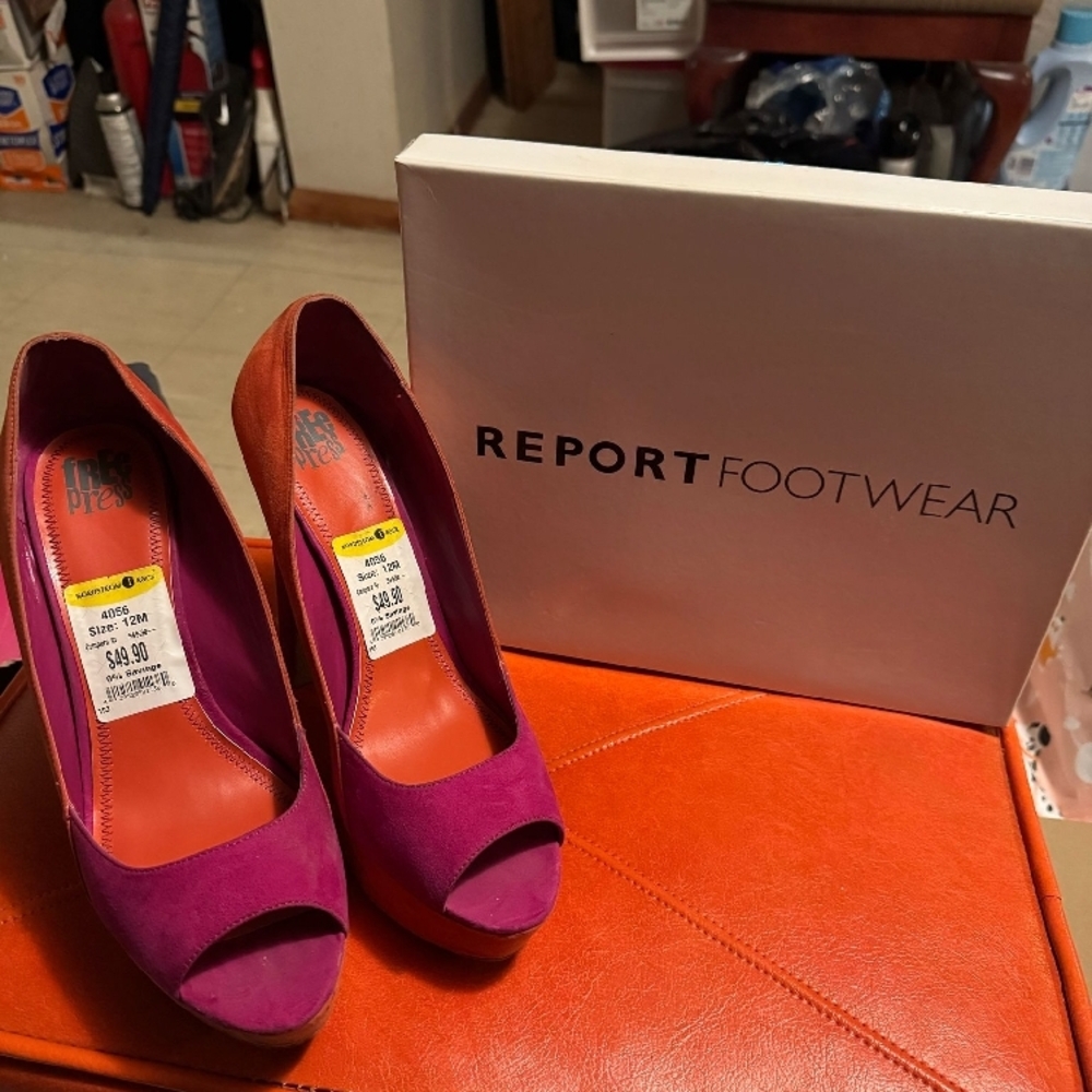 Women's Pink and Orange Heels